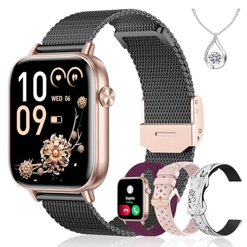 Iaret Montre Connectée Femme, 4 Bracelets, 1.83