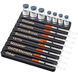 Geelin Aesthetic Practitioner Syringe Tray with 8 Slots Label Black Bamboo Vial Holder Syringe Preparation Tray, 2-in-1 Combination Medical Supply Storage Organizer for Aestheticians and Nurses