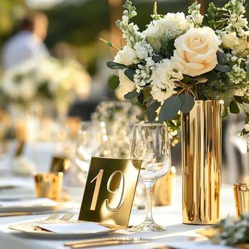 Image of 12x16 Inches Gold Mirror Acrylic Sheet - 2 Pcs Reflective Acrylic Panel for DIY Crafts, Home Decor & More (30x40 cm)