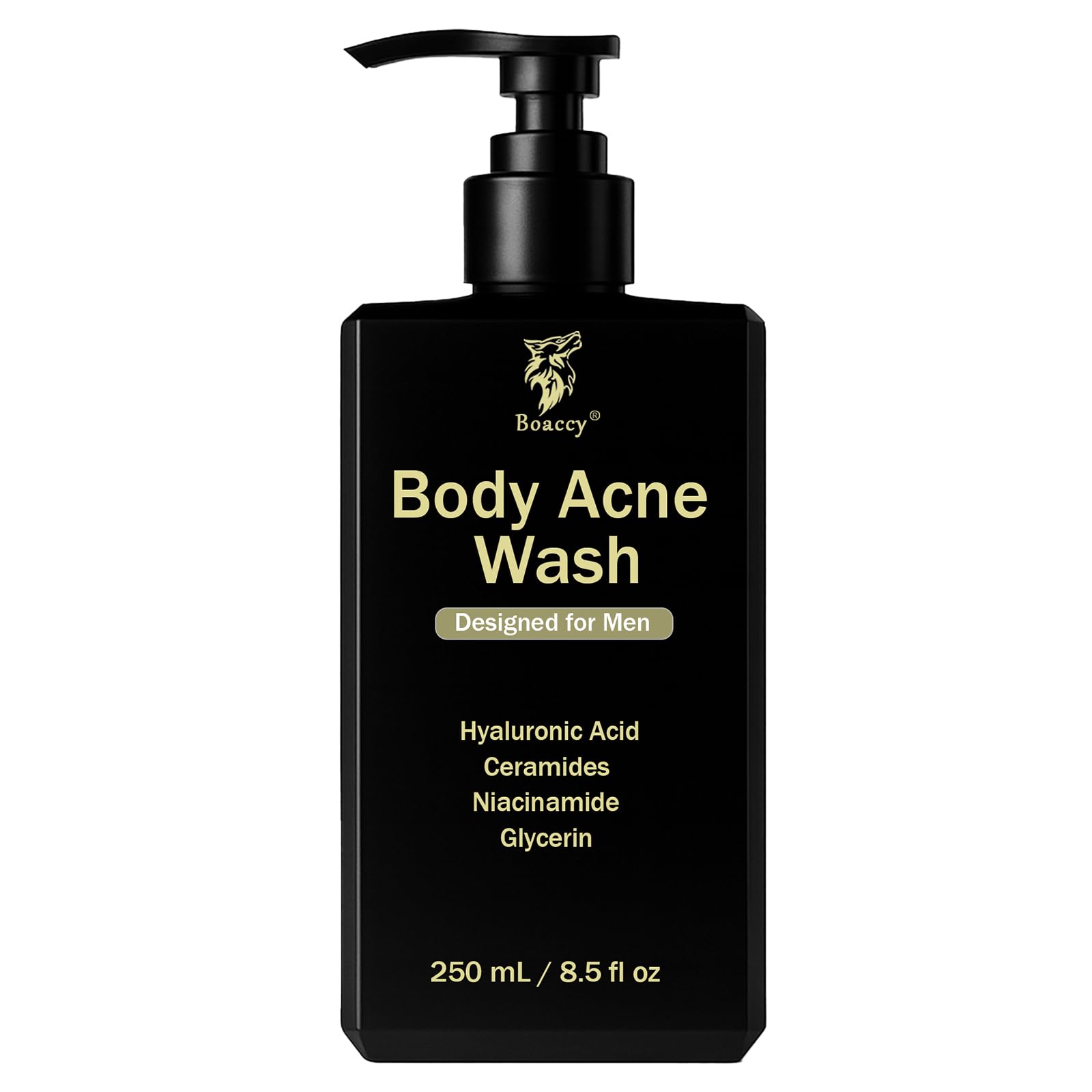Mens Acne Body Wash Acid Body Wash for Back Chest Shoulders with Niacinamide Glycolic Acid Ceramides 8 5