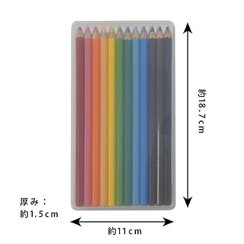 Amazon | アックスコーポレーション 色鉛筆セット 12色 太芯