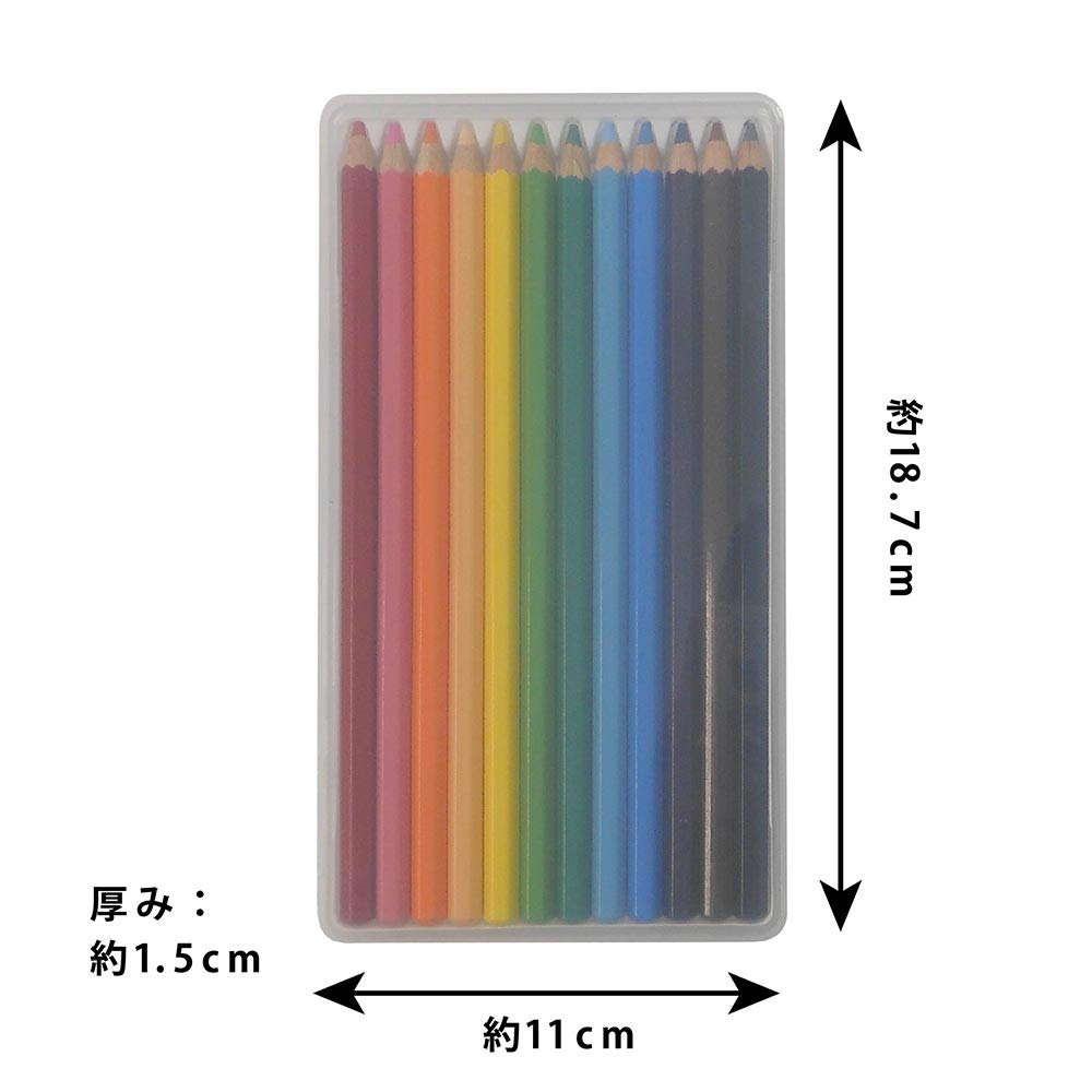 Amazon | アックスコーポレーション 色鉛筆セット 12色 太芯 IAFC-S01