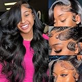 Lzlefho 22 Inch 13x6 Body Wave Lace Front Wigs Human Hair Pre Plucked 250% Density HD Lace Frontal Wig Human Hair For Women Body Wave Glueless Wigs With Baby Hair