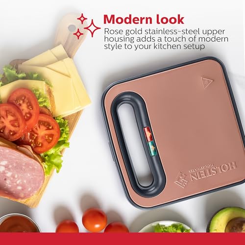 holstein housewares 2-sice sandwich griddle non-stick panini press amp breakfast sandwich maker easy clean up perfect for cooking breakfast crispy grilled cheese savory paninis amp sandwiches
