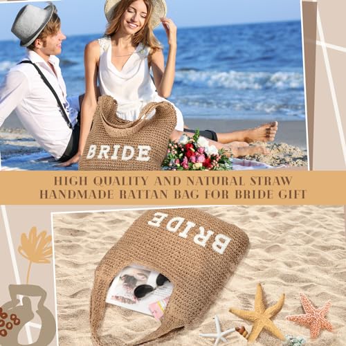 Bolso tote tejido a mano para mujer estilo boho miniatura 5
