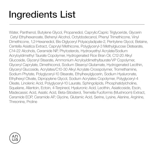 ANUA 3 Ceramide Panthenol Moisture Barrier Cream, Hydrating Face Moisturizer for Normal Skin, Panthenol, Ceramide, Centella for Skin Barrier Non Comedogenic, Korean Skincare (100ml/ 3.38 fl. oz.) - Image 8