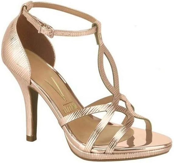 SANDALIA FEMININA METAL GLAMOUR VIZZANO OURO ROSADO 6210.472 | Amazon.com.br