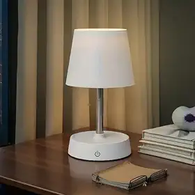 Abajur Quarto de Mesa Sem Fio LED Recerragável Minimalista Ajuste de Altura - Ideal para Mesa de Cabeceira/Mesa de Estudos/Escritório Touch 3 Níveis de Luz Base Antiderrapante