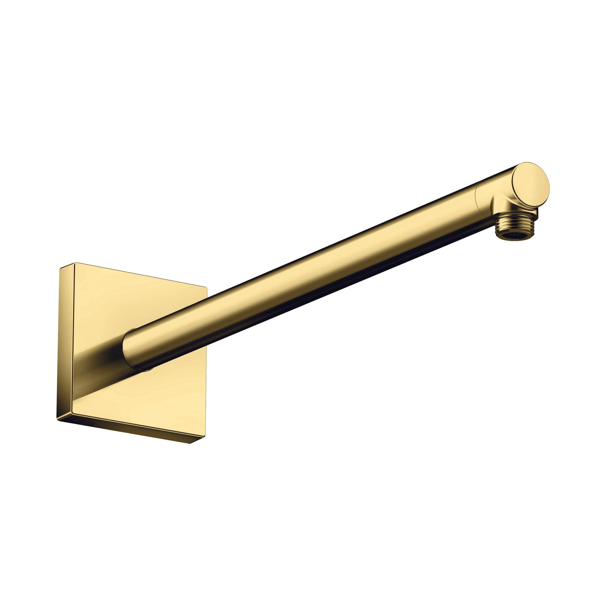 Bras de douche AXOR or poli de forme carrée et longueur 38,1 cm haut de gamme