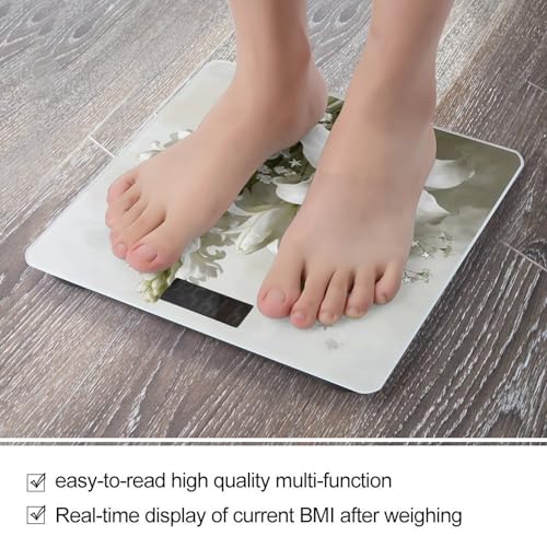 Báscula digital de baño Flower Set blanca, hasta 180 kg miniatura 5