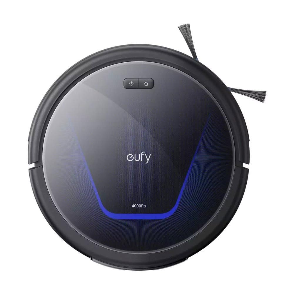 Hybrydowy robot odkurzający eufy G50 z silnym ssaniem 4000 Pa, dynamiczną nawigacją, grzebieniem Pro-Detangling, szczotką walcową, nakładką mopującą do czyszczenia lekkich powierzchn
