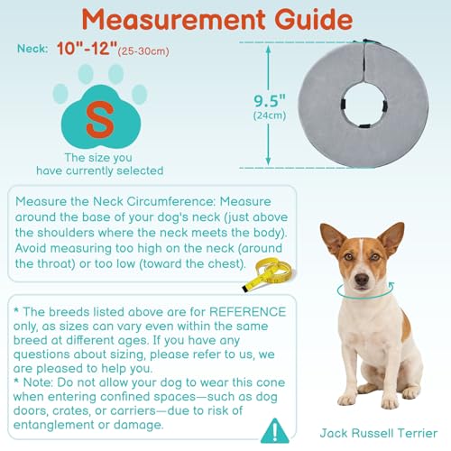 Image of Dog Cone, No-Inflation Sponge Donut Collar for Dogs After Surgery