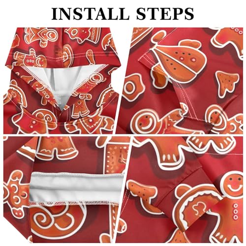 Kids Hoodies Sweaters Christmas Gingerbread Hooded Sweatshirts with Big Pockets for Boys Girls B04000233