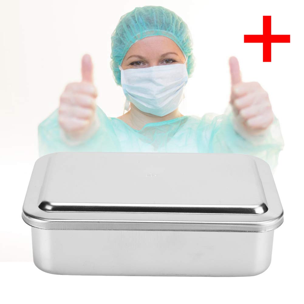 6-Zoll-Sterilisatorbehälter-Reinigungsbox Professional 304 Edelstahl-Rostschutz-Aufbewahrungsbox für Instrumente Wiederverwendbare Reinigungsbox mit Deckel