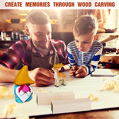 Image of Basswood Carving Blocks, 16PCS Whittling Wood Blocks Kit with 2 Different Sizes, Easy to Use, for Kids and Adults