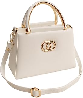 Women Sling Bag, White PU Rexine with Gold Hardware, Cross-Body Style, Multiple Compartments, Zipper Closure, Party Office Casual Use, 28x15x7 cm-picture-43