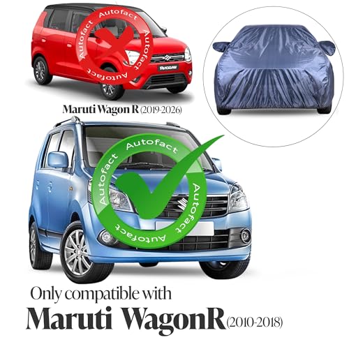 Image of Autofact Premium Car Cover for Wagonr 2010-2018 | All Weather Water-Resistant Full Body Car Cover | Light-Weight Triple-Stitched Outdoor Shield with UV Protection, Dustproof & Heat-Resistant