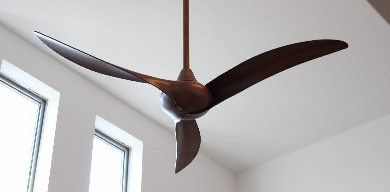 モダンシーリングファン　ブラウン LightWave 木目 ハワイ輸入ファン軽量 LED 1灯 調光 大風量