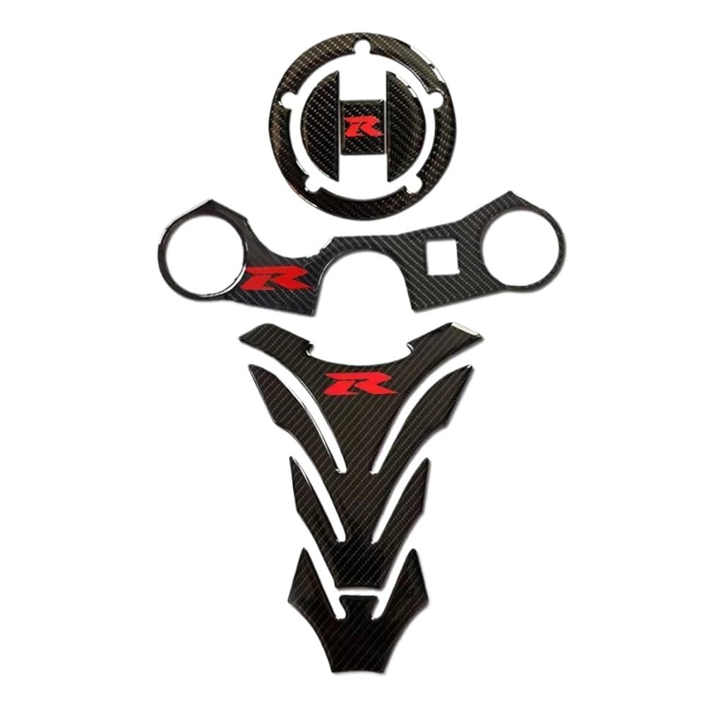 Motorcycle Tank Pad for GSXR600 for GSXR750 K6 K7 2006 2007 Fuel Gas Cap Cover Tank Pad Protector Triple Clamp Carbon Sticker Decal Motorcycle