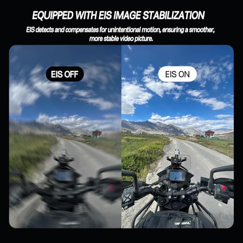 Image of TNICER Motorcycle Bluetooth Headset with Camera G10 Motorcycle Camera with EIS Helmet Bluetooth Headset 8-Way 1000m WiFi Recording Intercom with 64G Card
