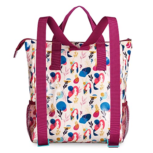 Disney Store Girl's Anna and Elsa Backpack from Frozen 2; Floral design with multiple compartments; One size; adjustable2