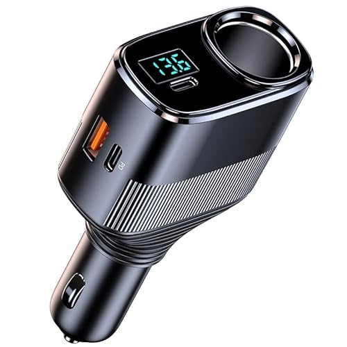 145 W Auto Encendedor de cigarrillos Distribuidor Fuente de alimentación Dual USB Carga Rápida Auto Cargador Detección de Voltaje con Interruptor Independiente