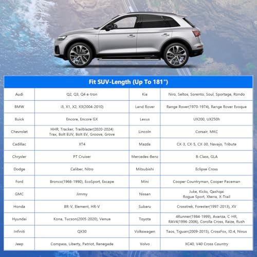 Image of GUNHYI SUV Car Cover for Automobiles All Weather Waterproof, Universal Fit Kia Soul, Honda HRV /Element, Subaru CrossTrek, Hyundai Kona, Ford EcoSport, Jeep Renegade, Mazda CX-30 etc.
