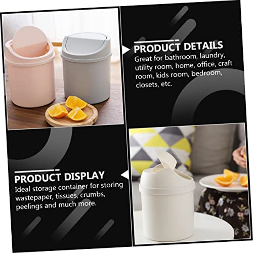 Canecas de basura mini rectangulares con tapa, pack 2 miniatura 3