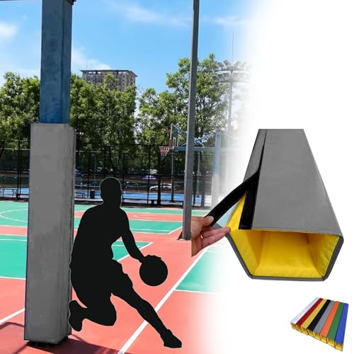 Basketball Hoop Post Padding, UV-Resistant Crash Cushion for Square Poles, Volleyball Pole Protection Wrap Mat - 6"x8" (15x20cm)
