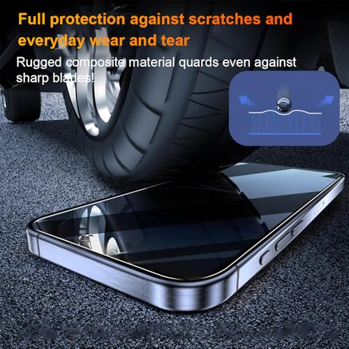 Image of OneFish Privacy Screen Protector for IPhone 16 Plus Anti-Spy Tempered Glass Dust-Free Bubble-Free Anti-Fingerprint 9H Scratch Protection & Hassle-Free Installation Frame [2-Pack]