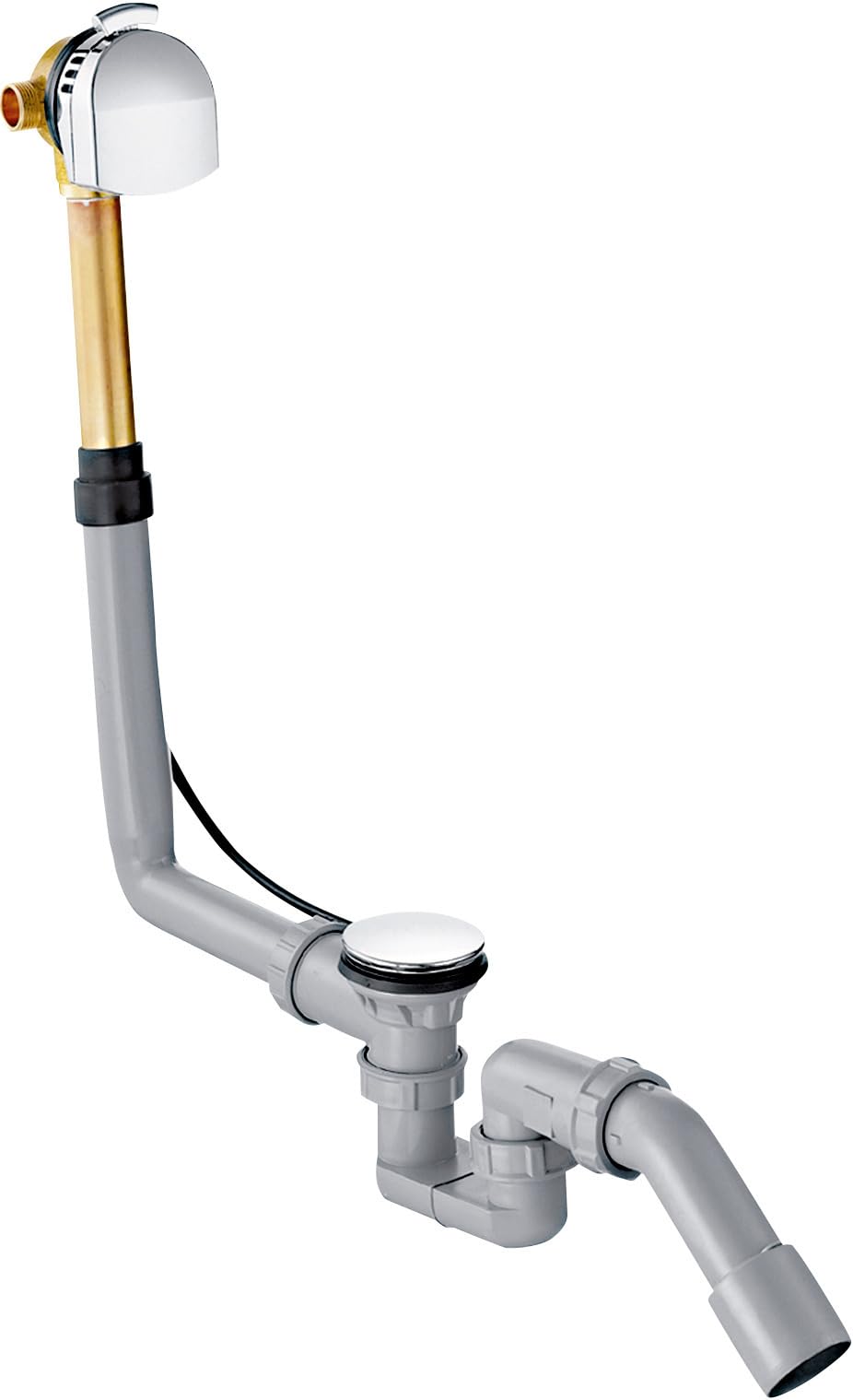 hansgrohe Exafill Wlew wannowy gotowy zestaw z kompletem odpływowo-przelewowym, wannami normalnymi, chrom