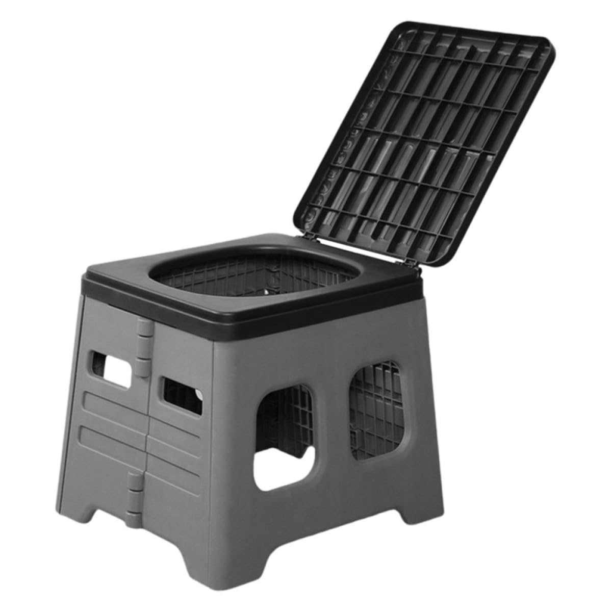 PRETYZOOM Inodoro Portátil Plegable para Coche Tapa Material PP Resistente y Ligero Orinal de Emergencia para Camping y Viajes al Aire Libre Caja de Almacenamiento Práctica y Compacta