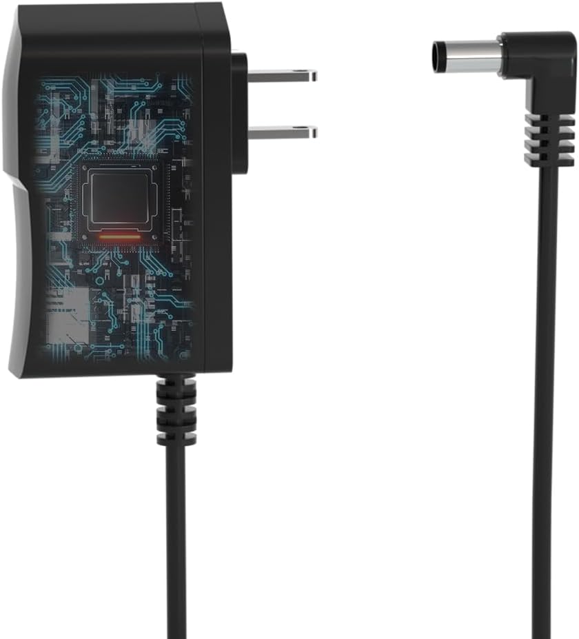 6.6Ft Extra Long 9V Power Supply for Guitar Pedals, Fit for BOSS Effects Pedal Roland Musical Instruments, Distortion, Casio Keyboard, PSA-120S, 850mA Power Cord Adapter