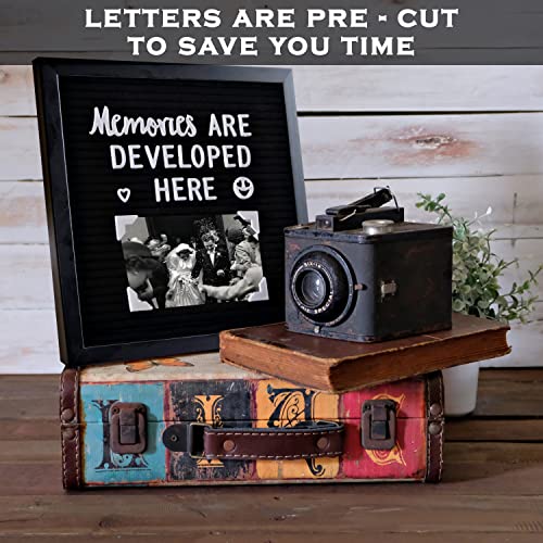 All Black Felt Letter Board Sign Board Letters White Precut 10X10 Inch Small, Changeable Letter Board Baby Announcement Boards Letters Words And Numbers, Baby Letter Board Stand, Letter Message Board #TOP2
