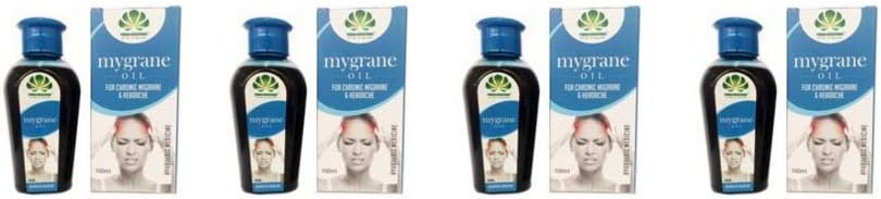 Pack of 4 - Pankajakasthuri Mygrane Oil - Headache & Chronic Mygraine - 100ml