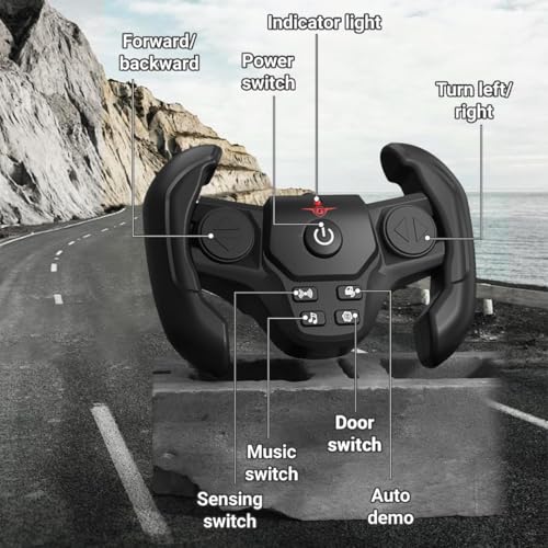 Image of Samtop Off-Road Remote Control Car, 1:14 Scale RC Off-Road Toy Car, Doors Open /Sound and Light, 2.4G Electric Jeep Simulation Induction Remote Control Car Light Music Gesture Induction Toy RC Truck