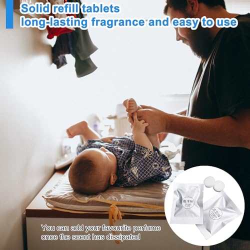 Cyg&Cl DIAPER-PAIL-DISC24 24 Pack Diaper Pail Air Freshener Pads Diaper Pail Deodorizer Disc Baby Trash Can Deodorizer Replacement Tablets Diaper Pail Odor Eliminator Diaper Bags Refill Scented thumb #6