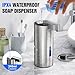Automatic Soap Dispenser Touchless, Stainless Steel 11.5 oz 3 Levels Adjustable Hand Soap Dispenser with Rechargeable Sensor Pump for Kitchen & Bathroom Liquid Soap