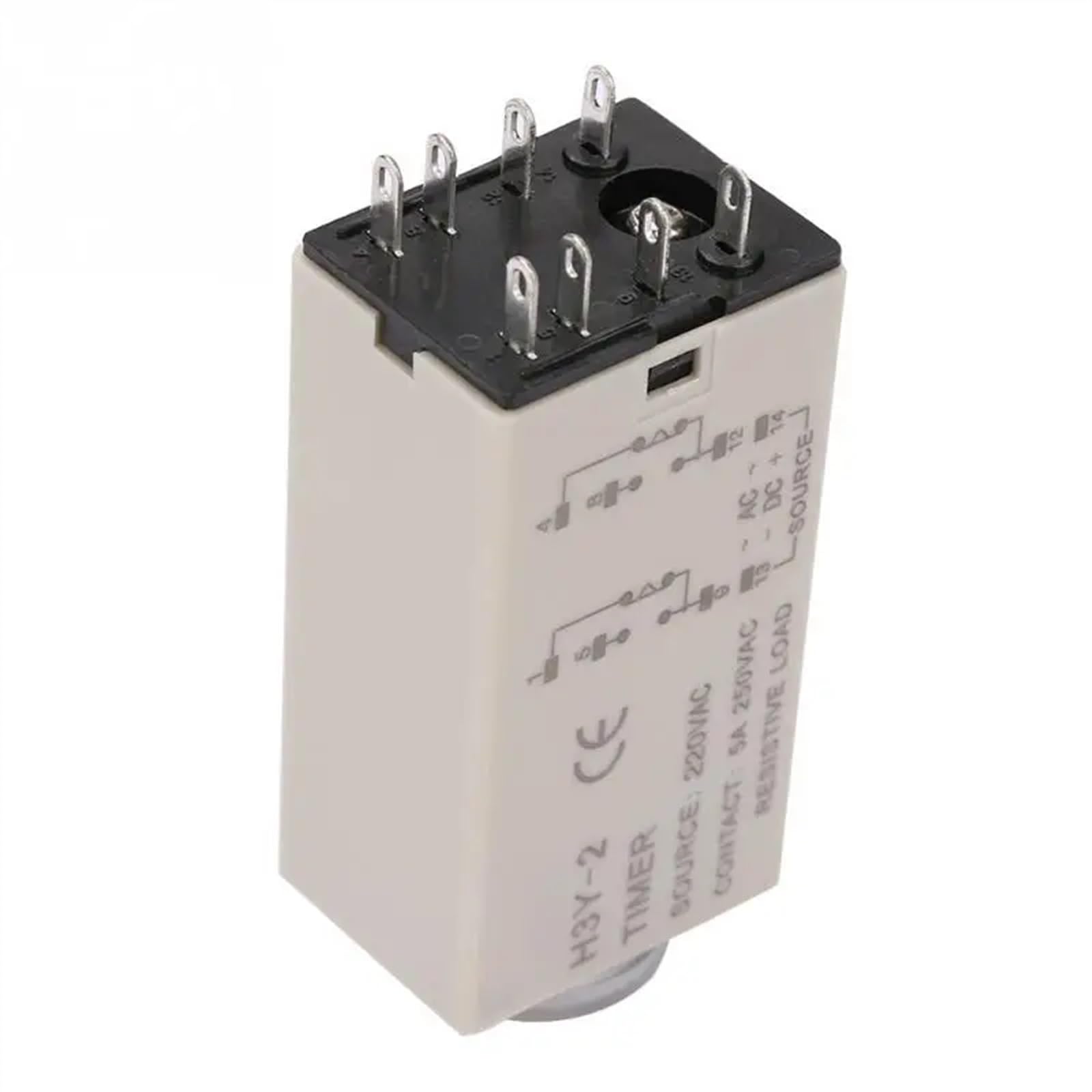 AC 220V H3Y-2 Temporizador Relé de tiempo 0-10 segundos 10s 10seg Relé de tiempo Bajo consumo de energía Relé temporizador de retardo