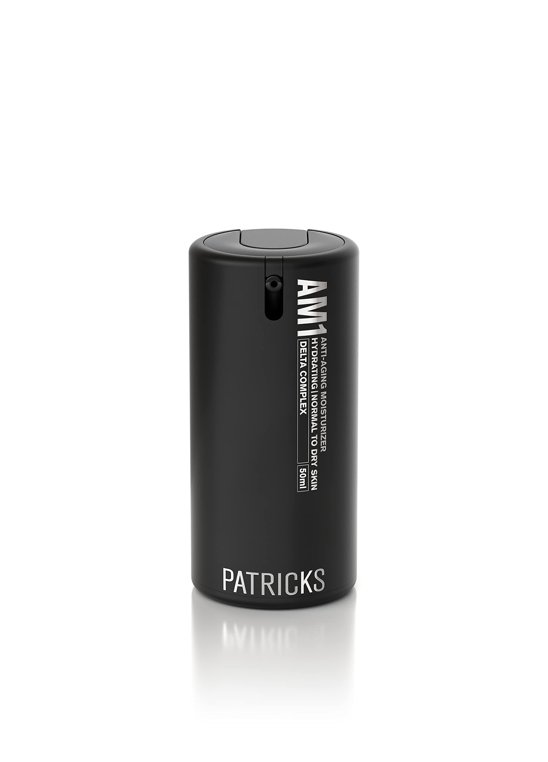 PATRICKS | AM1 Anti-Aging Face Moisturizer for Men | Moisturizing Facial Cream with Hyaluronic Acid, Vitamin C + E & More to Boost Collagen & Brighten Skin | For Normal to Dry Skin | 50mL