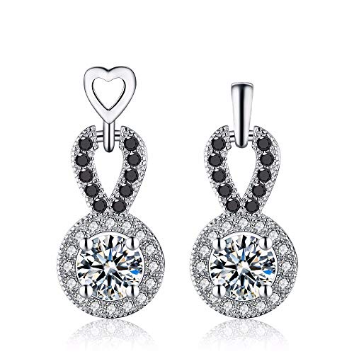 Pendientes de espinela negra en plata 925 el regalo ideal de mujer