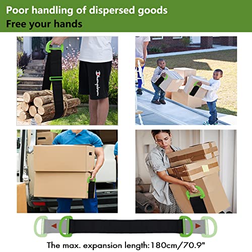 Epxxudd Q1100 Moving Straps Lifting(Padded) One Person 2-Person Lifting And Moving System Appliance ,For Harness Moving Mattress Couch Furniture Heavy Things ,Suitable Professional Moving Body Strap Wrist Strap thumb #5