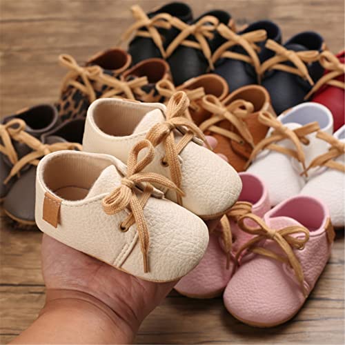 Baby Boys Girls PU Leather Shoes Soft Rubber Sole Lace-up Oxford Sneakers Infant Crib Shoes for Toddler First Walkers2