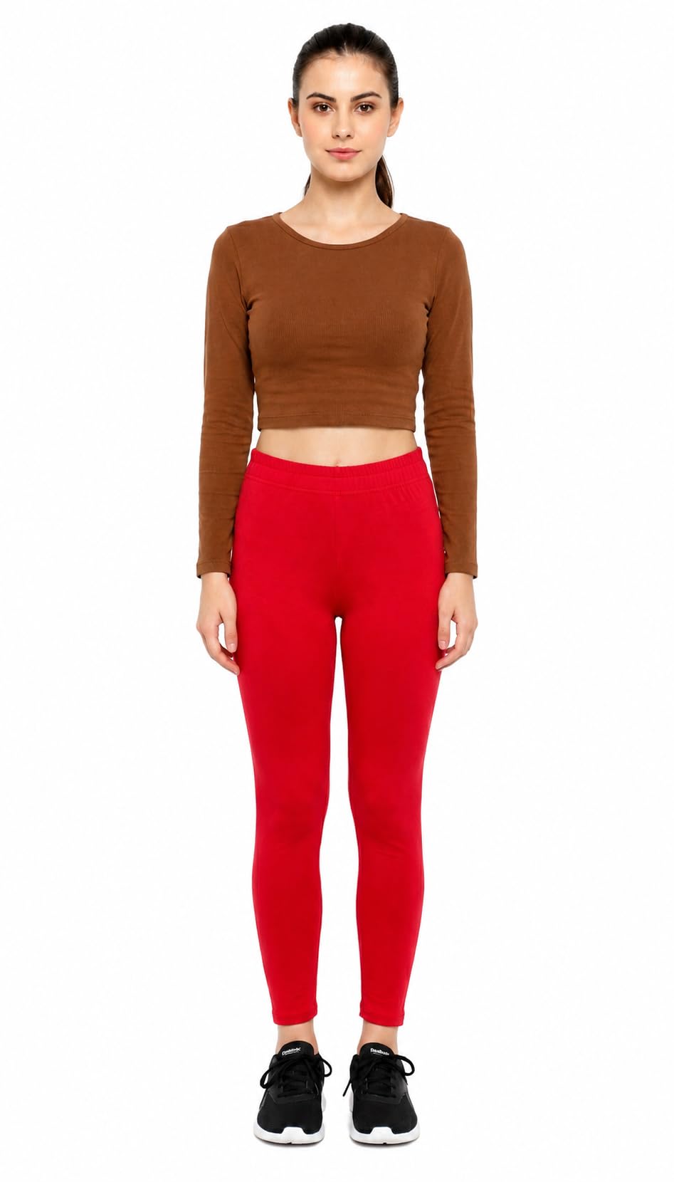 Thrifty Thread Women's Ankle Leggings Soft Stretch Comfortable Fit-XL Red-picture-24