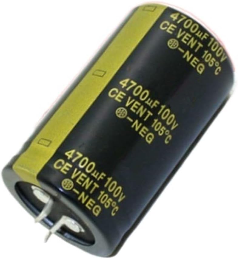 2-5Pcs Audio Electrolytic Capacitor 100V4700UF 100V 4700UF 30 * 50MM for Audio HiFi Amplifier High Frequency Low ESR Speaker (Size : 5PCS)