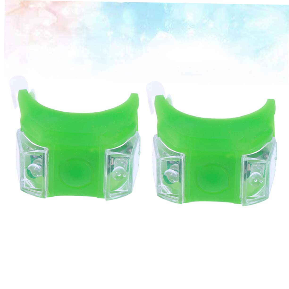 BCOATH 2Pcs LED Rear Light for Bikes Silicone Tail Lamp with High Brightness Light Modes Cool Alien Design for Night Cycling Safety Green
