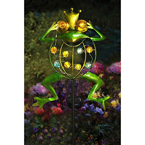 Flameer Luzes Solares do jardim Ao Ar Livre Decorativa Sapo Solar Luzes LED com Participação de Ferr
