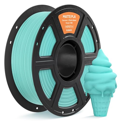 ELEGOO Matte PLA Filament 1.75mm Teal Green 1KG 3D Printer Filament High Precision 1kg Spool (2.2lbs) Fits for Most FDM 3D Printers