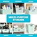 Niftii Paquete de 5 cestas de almacenamiento de plástico con asas de 3 Imagen de Niftii Paquete de 5 cestas de almacenamiento de plástico con asas de 3