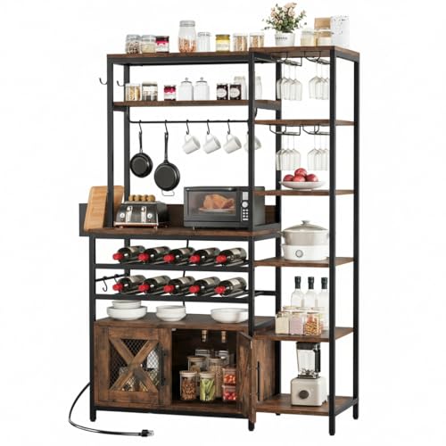 YITAHOME 6-Tier L-Shaped Wine Bar Rack